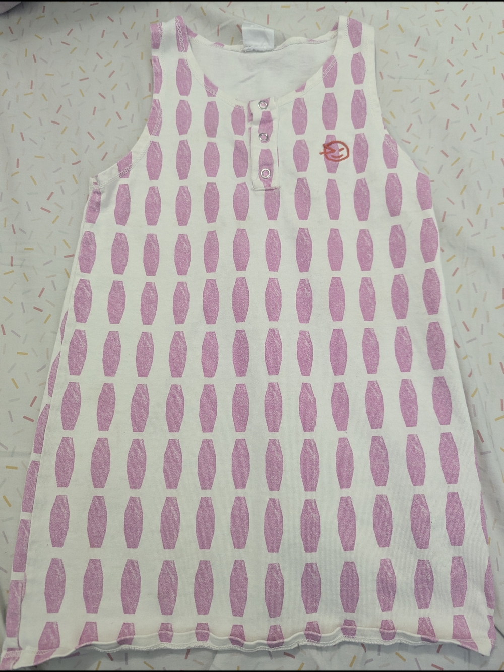 Wynken Sleeveless Pink Patterned Girls' Casual Dress